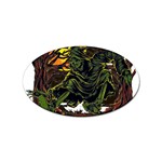 Grim Reaper Above Art  Monster Moon Letter Poster Sticker (Oval)