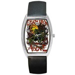 Grim Reaper Above Art  Monster Moon Letter Poster Barrel Style Metal Watch