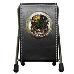 Grim Reaper Above Art  Monster Moon Letter Poster Pen Holder Desk Clock