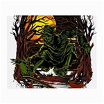 Grim Reaper Above Art  Monster Moon Letter Poster Small Glasses Cloth