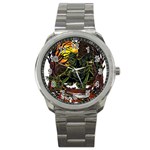 Grim Reaper Above Art  Monster Moon Letter Poster Sport Metal Watch