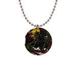 Grim Reaper Above Art  Monster Moon Letter Poster 1  Button Necklace