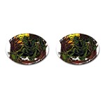 Grim Reaper Above Art  Monster Moon Letter Poster Cufflinks (Oval)