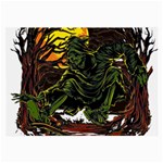 Grim Reaper Above Art  Monster Moon Letter Poster Large Glasses Cloth (2 Sides)