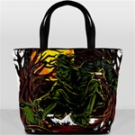 Grim Reaper Above Art  Monster Moon Letter Poster Bucket Bag