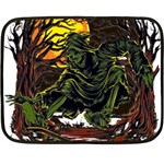 Grim Reaper Above Art  Monster Moon Letter Poster Fleece Blanket (Mini)