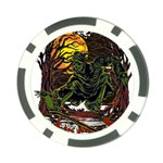 Grim Reaper Above Art  Monster Moon Letter Poster Poker Chip Card Guard (10 pack)