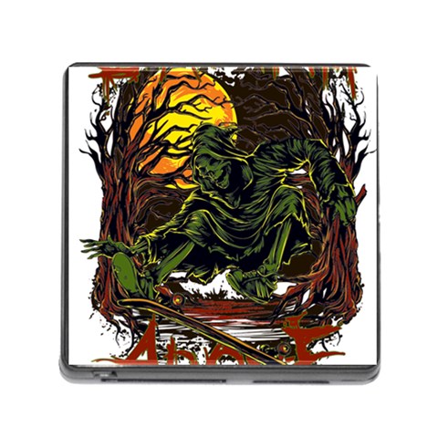 Grim Reaper Above Art  Monster Moon Letter Poster Memory Card Reader (Square 5 Slot) from ArtsNow.com Front