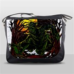 Grim Reaper Above Art  Monster Moon Letter Poster Messenger Bag