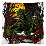 Grim Reaper Above Art  Monster Moon Letter Poster Large Cushion Case (Two Sides)