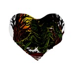Grim Reaper Above Art  Monster Moon Letter Poster Standard 16  Premium Heart Shape Cushions