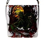 Grim Reaper Above Art  Monster Moon Letter Poster Flap Closure Messenger Bag (L)