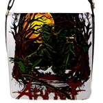 Grim Reaper Above Art  Monster Moon Letter Poster Flap Closure Messenger Bag (S)