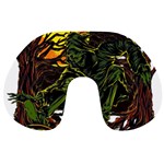 Grim Reaper Above Art  Monster Moon Letter Poster Travel Neck Pillow