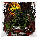 Grim Reaper Above Art  Monster Moon Letter Poster Standard Premium Plush Fleece Cushion Case (One Side)