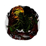 Grim Reaper Above Art  Monster Moon Letter Poster Standard 15  Premium Flano Round Cushions