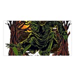 Grim Reaper Above Art  Monster Moon Letter Poster Satin Shawl 45  x 80 