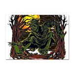 Grim Reaper Above Art  Monster Moon Letter Poster Crystal Sticker (A4)