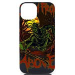 Grim Reaper Above Art  Monster Moon Letter Poster iPhone 14 Black UV Print Case