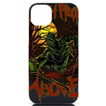 Grim Reaper Above Art  Monster Moon Letter Poster iPhone 14 Plus Black UV Print Case
