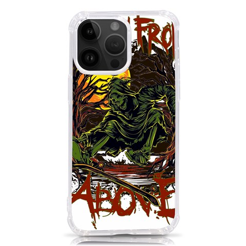 Grim Reaper Above Art  Monster Moon Letter Poster iPhone 14 Pro Max TPU UV Print Case from ArtsNow.com Front
