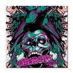 Anarchy Skull And Birds Tile Coaster