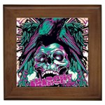 Anarchy Skull And Birds Framed Tile