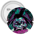 Anarchy Skull And Birds 3  Buttons