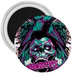 Anarchy Skull And Birds 3  Magnets