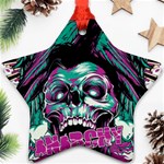 Anarchy Skull And Birds Ornament (Star)