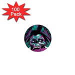 Anarchy Skull And Birds 1  Mini Magnets (100 pack) 