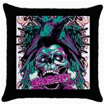 Anarchy Skull And Birds Throw Pillow Case (Black)