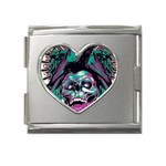 Anarchy Skull And Birds Mega Link Heart Italian Charm (18mm)