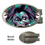 Anarchy Skull And Birds Money Clips (Oval) 