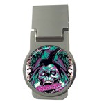 Anarchy Skull And Birds Money Clips (Round) 