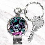 Anarchy Skull And Birds Nail Clippers Key Chain