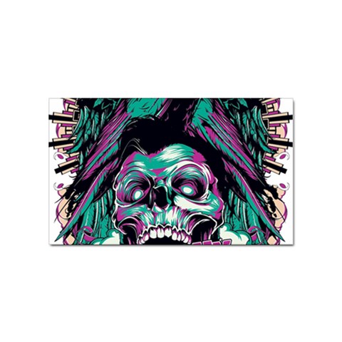Anarchy Skull And Birds Sticker (Rectangular) from ArtsNow.com Front