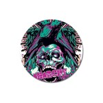 Anarchy Skull And Birds Magnet 3  (Round)