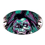 Anarchy Skull And Birds Oval Magnet