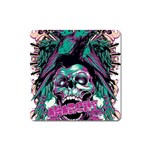 Anarchy Skull And Birds Square Magnet