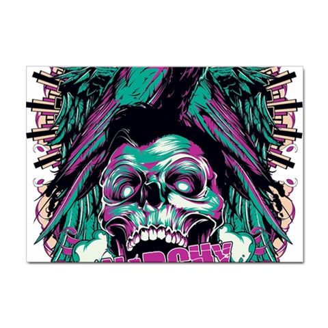 Anarchy Skull And Birds Sticker A4 (100 pack) from ArtsNow.com Front
