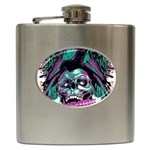 Anarchy Skull And Birds Hip Flask (6 oz)