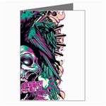 Anarchy Skull And Birds Greeting Card