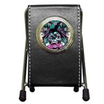 Anarchy Skull And Birds Pen Holder Desk Clock