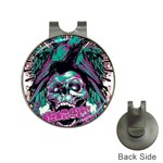 Anarchy Skull And Birds Hat Clips with Golf Markers