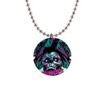 Anarchy Skull And Birds 1  Button Necklace