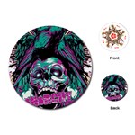 Anarchy Skull And Birds Playing Cards Single Design (Round)