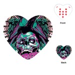 Anarchy Skull And Birds Playing Cards Single Design (Heart)