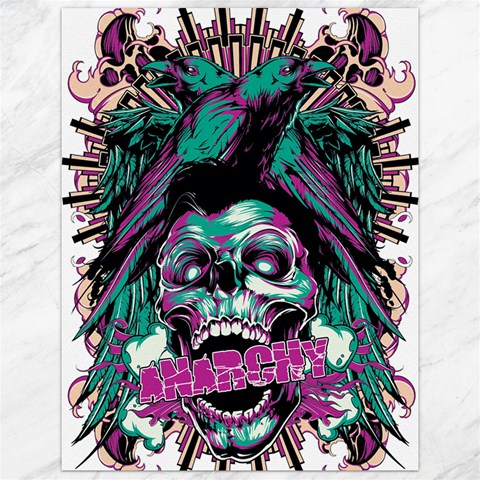 Anarchy Skull And Birds Canvas 12  x 16  from ArtsNow.com 11.86 x15.41  Canvas - 1