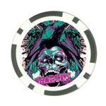 Anarchy Skull And Birds Poker Chip Card Guard
